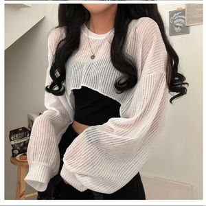 Roland Yeori Ribbed Bolero Style Cropped Knitwear